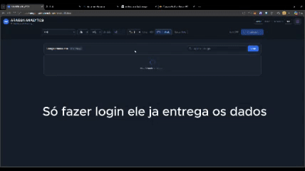 Demonstração do Aragon catalogando e entregando os dados após o login